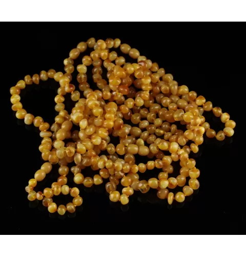 10 Butter Baltic Amber Anklets 25cm