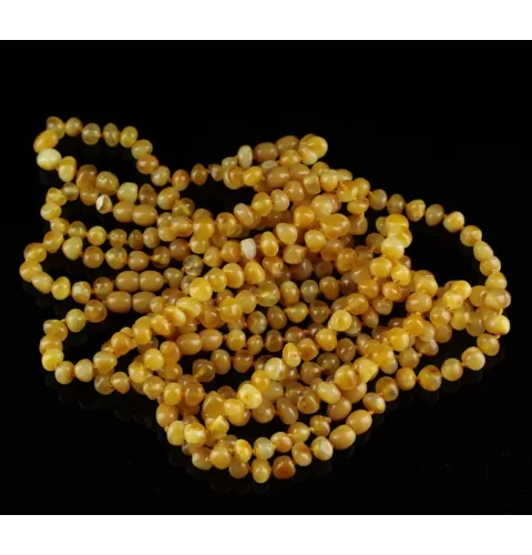 10 Butter Baltic Amber Anklets 25cm