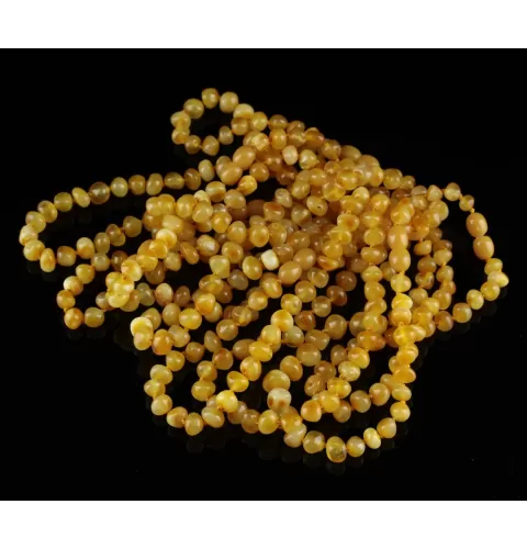 10 Butter Baltic Amber Anklets 25cm
