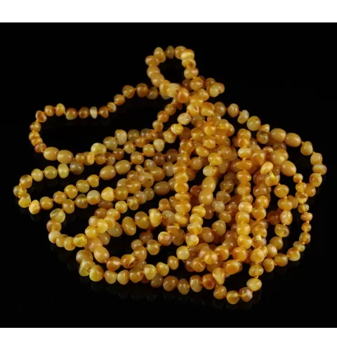 10 Butter Baltic Amber Anklets 25cm