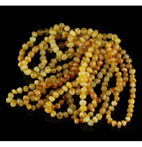10 Butter Baltic Amber Anklets 25cm