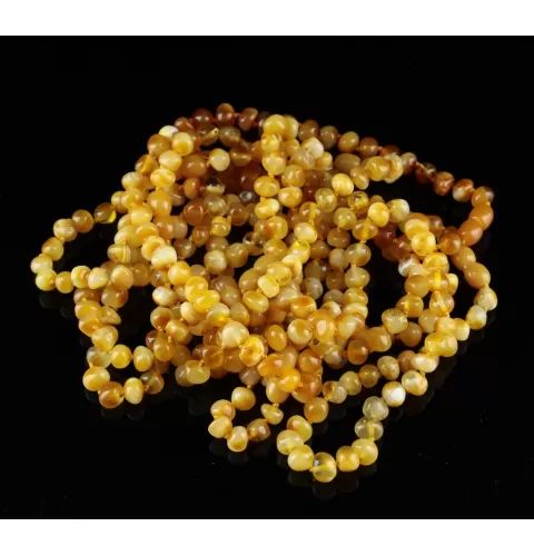10 Butter Baltic Amber Anklets 25cm