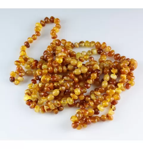10 Butter Baltic Amber Anklets 25cm