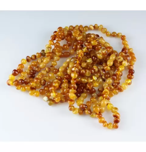 10 Butter Baltic Amber Anklets 25cm