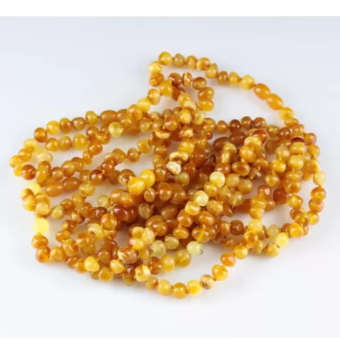 10 Butter Baltic Amber Anklets 25cm