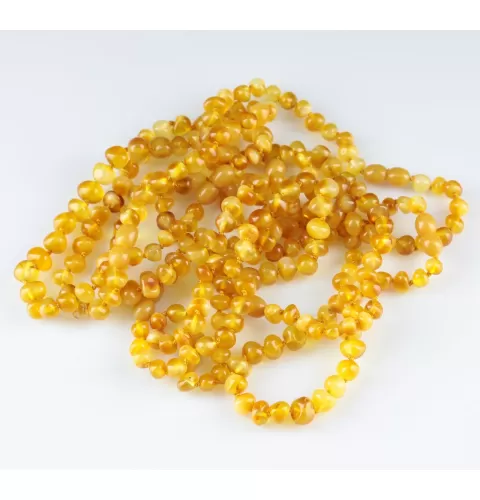 8 Butter Baltic Amber Anklets 25cm
