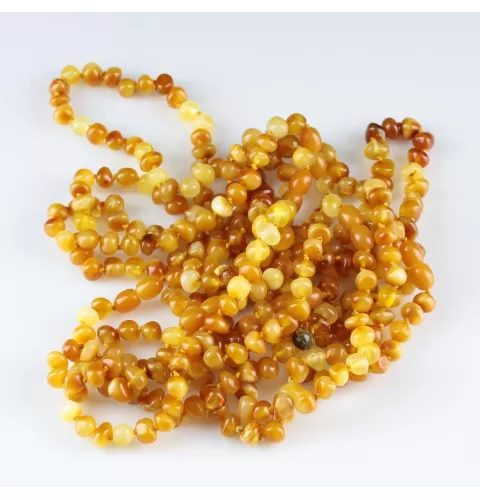 10 Butter Baltic Amber Anklets 25cm