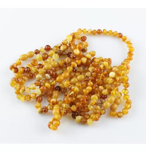 10 Butter BAROQUE Baltic amber adult bracelets 22cm