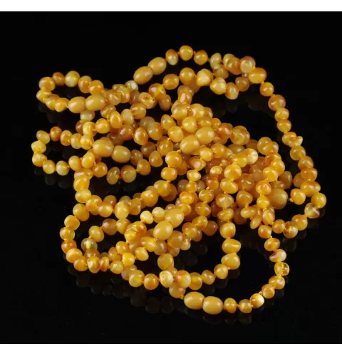 10 Butter BAROQUE Baltic amber adult bracelets 20cm