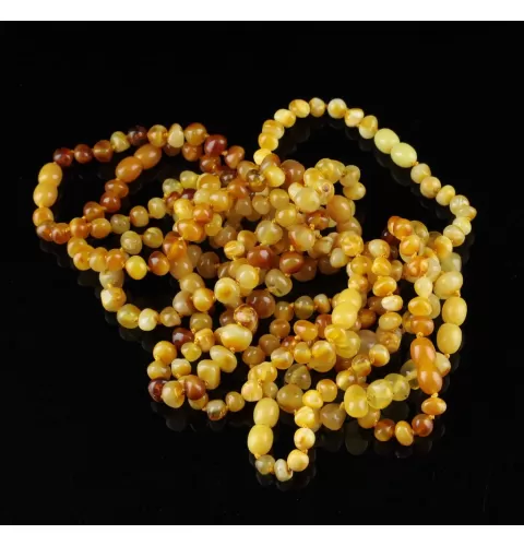 10 Butter BAROQUE Baltic amber adult bracelets 20cm