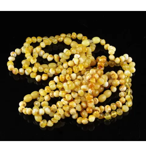 10 Butter BAROQUE Baltic amber adult bracelets 20cm
