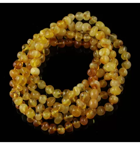 5 Butter Baltic Amber Anklets 25cm