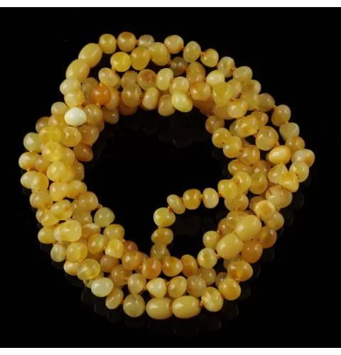 5 Butter Baltic Amber Anklets 25cm
