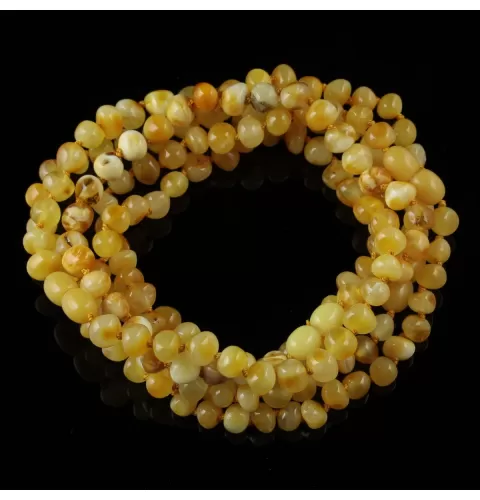 5 Butter Baltic Amber Anklets 25cm