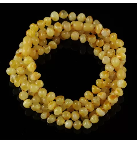 5 Butter Baltic Amber Anklets 25cm