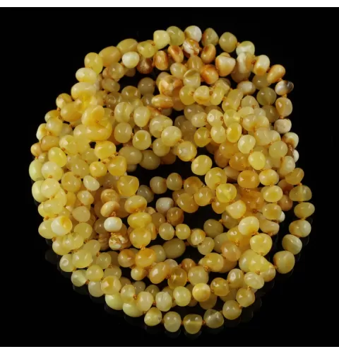10 Butter Baltic Amber Anklets 25cm