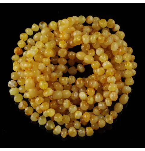 10 Butter Baltic Amber Anklets 25cm