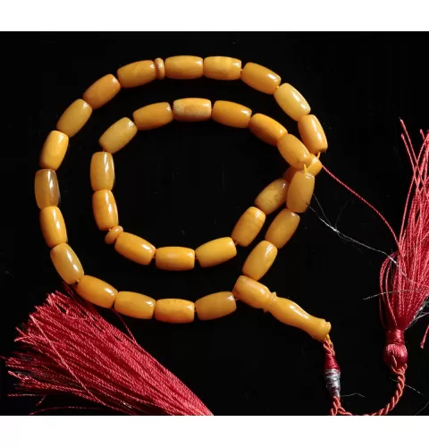Islamic 33 BARREL Prayer BALTIC AMBER Beads Muslim Rosary
