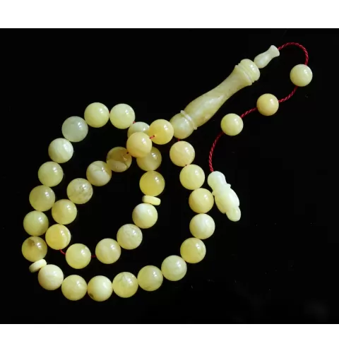 Islamic 33 Prayer Butter ROUND Baltic amber 9MM beads