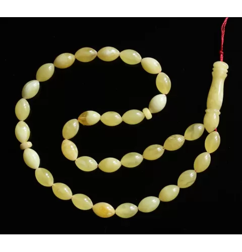Islamic 33 OLIVE Prayer BALTIC AMBER 6MM Beads Muslim Rosary