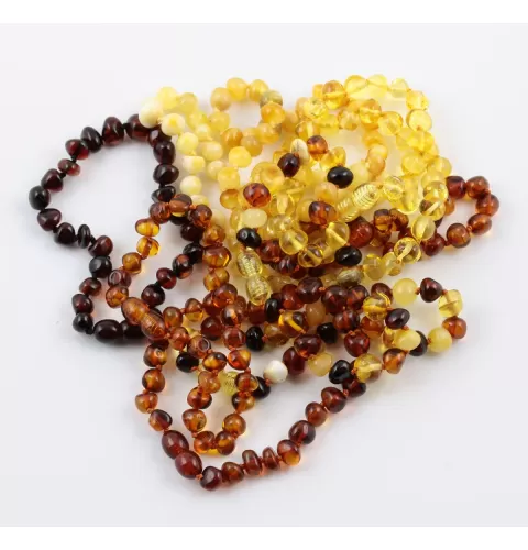 10 BAROQUE Baltic amber adult bracelets 19cm