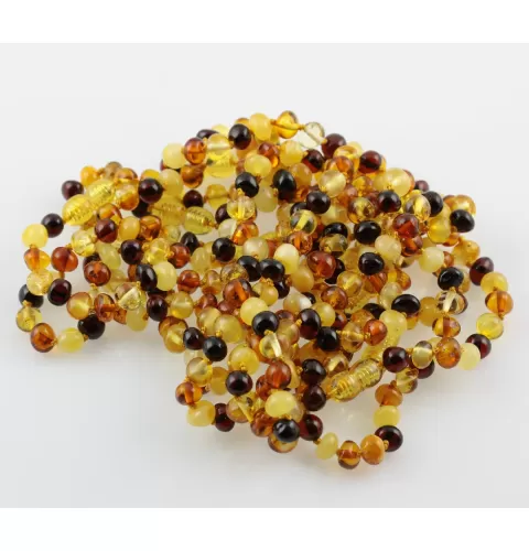 10 Multi BAROQUE Baltic amber adult bracelets 21cm