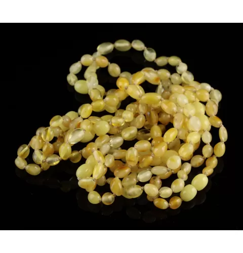 10 Butter BEANS Baltic amber adult bracelets 18cm