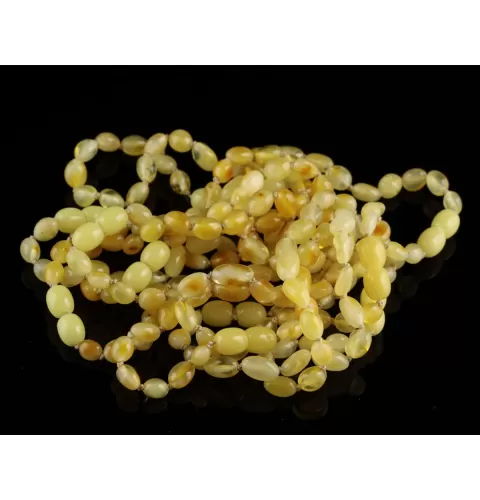 10 Butter BEANS Baltic amber adult bracelets 18cm
