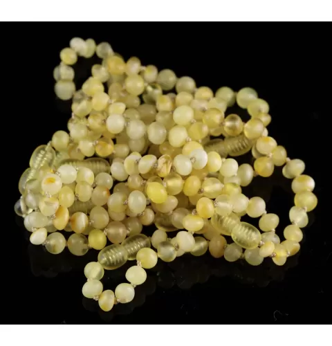 10 Unpolished BAROQUE Baby teething Baltic amber bracelets 14cm