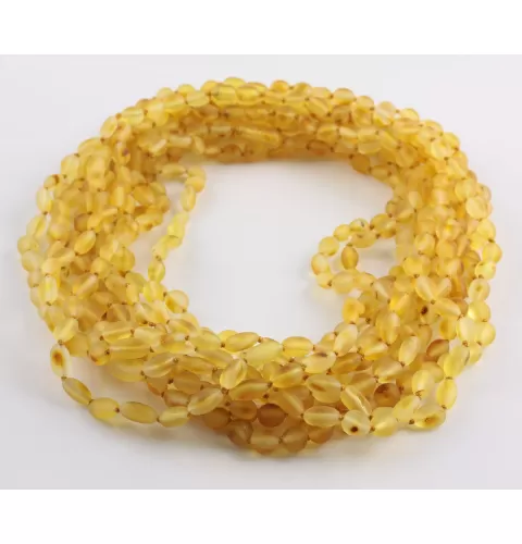10 Raw Honey BEANS Baltic amber adult necklaces 45cm