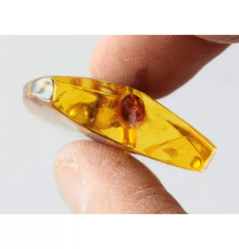 Rare Stalactite Free-Shaped Baltic Amber Stone