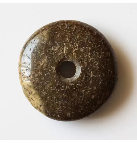 Donut shape Baltic amber pendant medallion