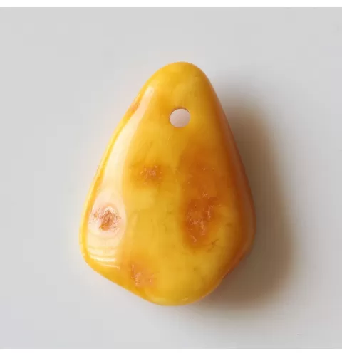 Baltic Amber Medallion pendant with hole