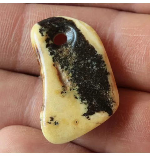 Baltic Amber Medallion pendant with hole