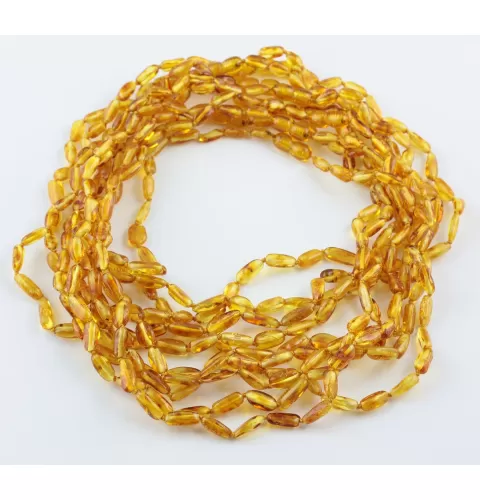 10 Honey BEANS Baltic amber adult wholesale necklaces 45cm