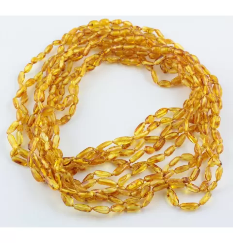 10 Honey BEANS Baltic amber adult wholesale necklaces 45cm
