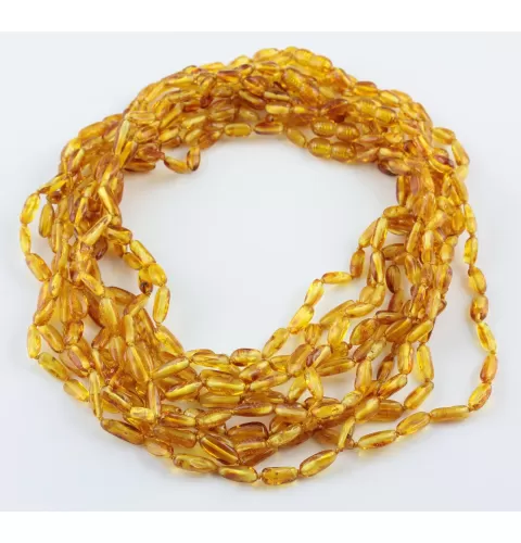 10 Honey BEANS Baltic amber adult wholesale necklaces 45cm