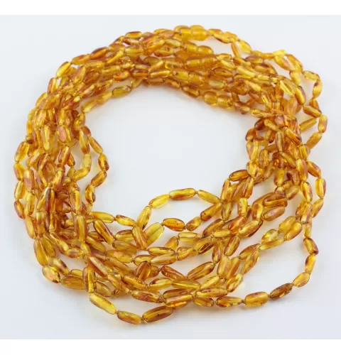 10 Honey BEANS Baltic amber adult wholesale necklaces 45cm