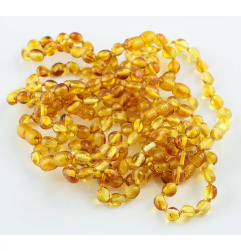 10 Honey BEANS Baltic amber adult bracelets 19cm
