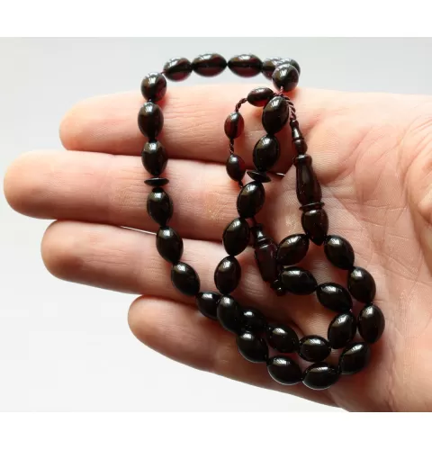 Islamic 33 Baltic amber Prayer OLIVE beads