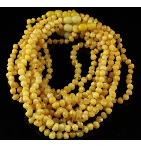 10 Butter AROQUE Baby teething Baltic amber necklaces 32cm