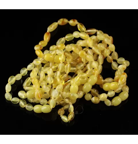 10 Butter BEANS Baltic amber adult bracelets 18cm