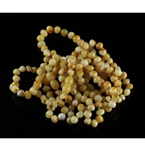 10 Butter BAROQUE Baltic amber teething bracelets 14cm