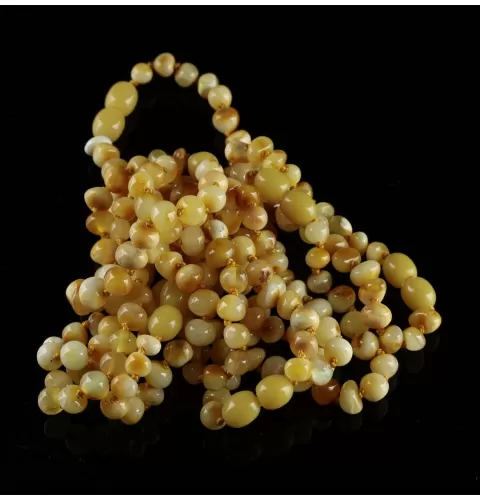10 Butter BAROQUE Baltic amber teething bracelets 14cm