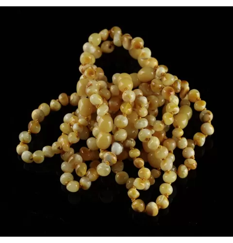 10 Butter BAROQUE Baltic amber teething bracelets 14cm
