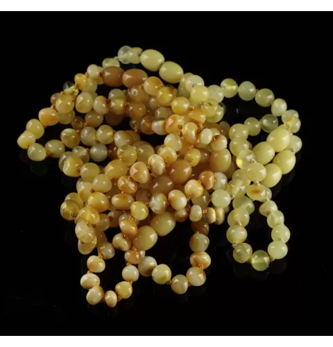 10 Butter BAROQUE Baltic amber teething bracelets 14cm