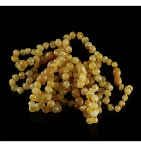 10 Butter BAROQUE Baltic amber teething bracelets 14cm