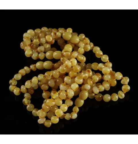10 Butter BAROQUE Baltic amber teething bracelets 14cm