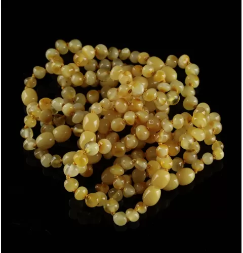 10 Butter BAROQUE Baltic amber teething bracelets 14cm