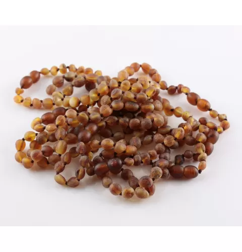 10 Raw Cognac BEANS Baltic amber adult bracelets 18cm